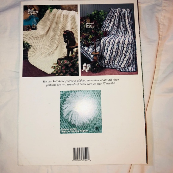 Jiffy Knit 3 Afghans Pattern Book Michele Thompson - Picture 4 of 6